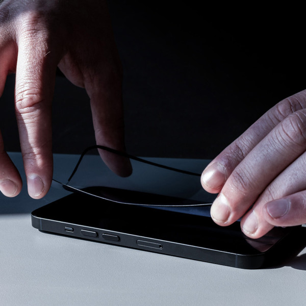 Szkło Hybrydowe Niepękające 9H Na Cały Ekran iPhone 13 Mini Crong 7D Nano Flexible Glass