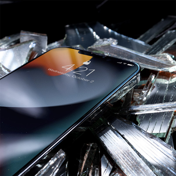 Szkło Hybrydowe Niepękające 9H Na Cały Ekran iPhone 13 Mini Crong 7D Nano Flexible Glass