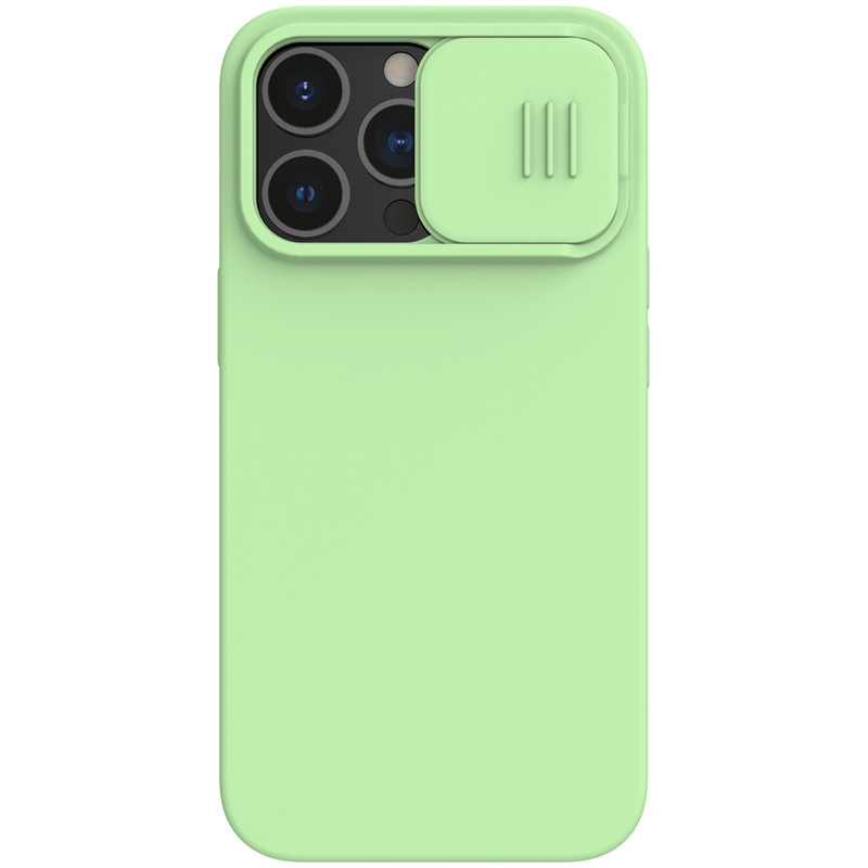 Etui Do Apple iPhone 13 Pro Z Osłoną Aparatu Nillkin Camshield Silky Magnetic Zielony