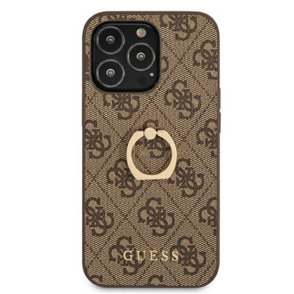 Etui Do iPhone 13 Pro Guess 4G Ring Case Brązowy