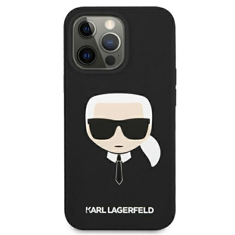 Etui Do iPhone 13 Mini Karl Lagerfeld Silicone Ikonik Karl`S Head Czarny