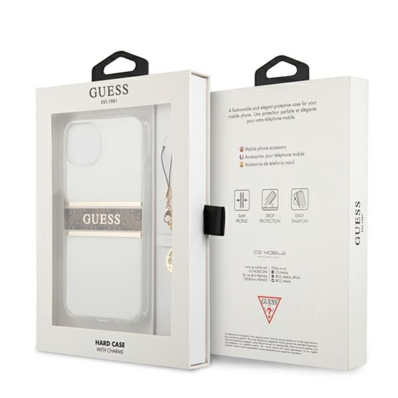 Etui Do iPhone 13 Mini Guess 4G Stripe Brown...