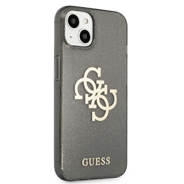 Etui Do iPhone 13 Mini Guess Glitter 4G Big Logo Czarny