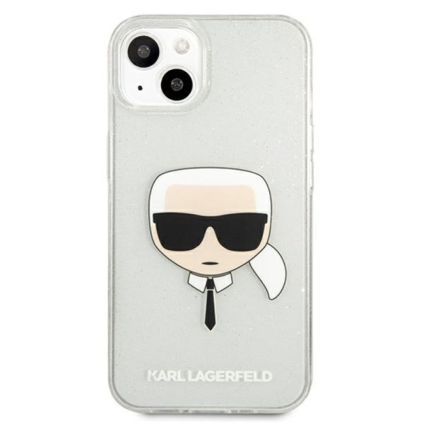 Etui Do iPhone 13 Mini Karl Lagerfeld Karl'S Head Glitter Srebrny