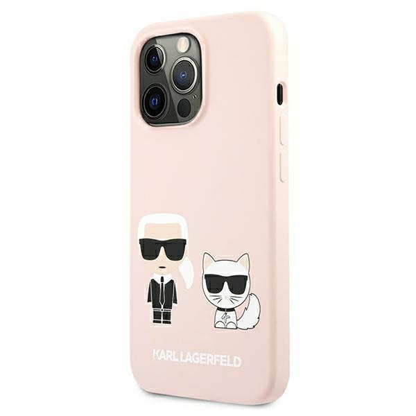 Etui Do iPhone 13 Pro Karl Lagerfeld Slilicone Karl & Choupette MagSafe Różowy