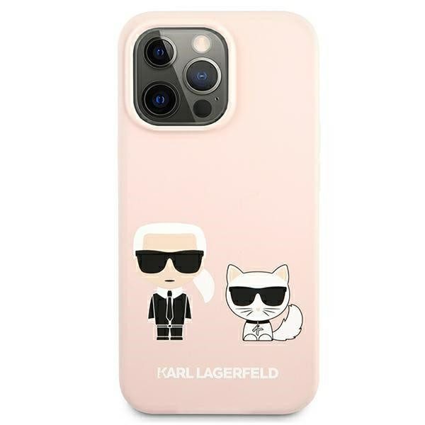 Etui Do iPhone 13 Pro Karl Lagerfeld Slilicone Karl & Choupette MagSafe Różowy