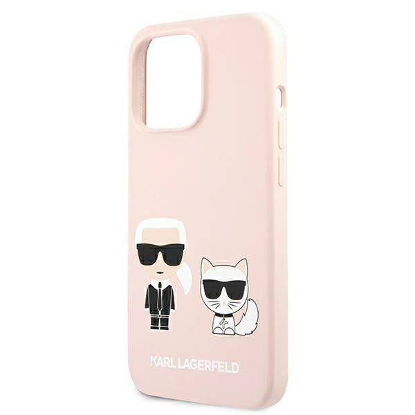 Etui Do iPhone 13 Pro Karl Lagerfeld Slilicone Karl & Choupette MagSafe Różowy