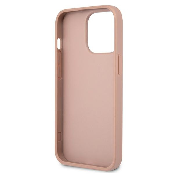 Etui Do iPhone 13 Pro Guess Saffiano Triangle Logo Case Różowy