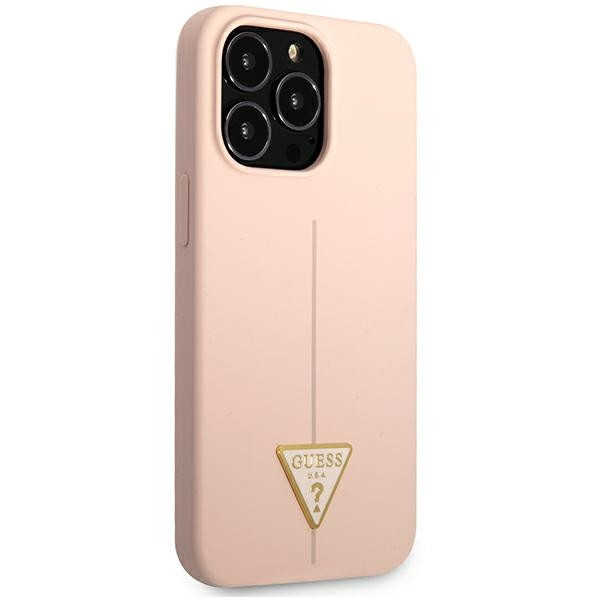 Etui Do iPhone 13 Pro Guess Silicone Triangle Logo Różowy