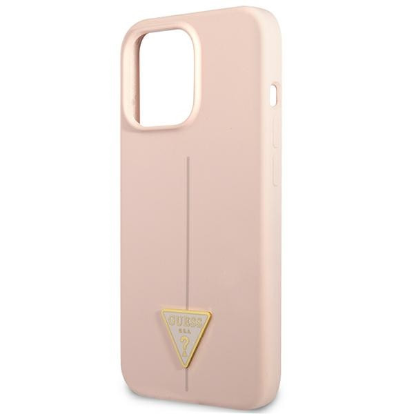 Etui Do iPhone 13 Pro Guess Silicone Triangle Logo Różowy