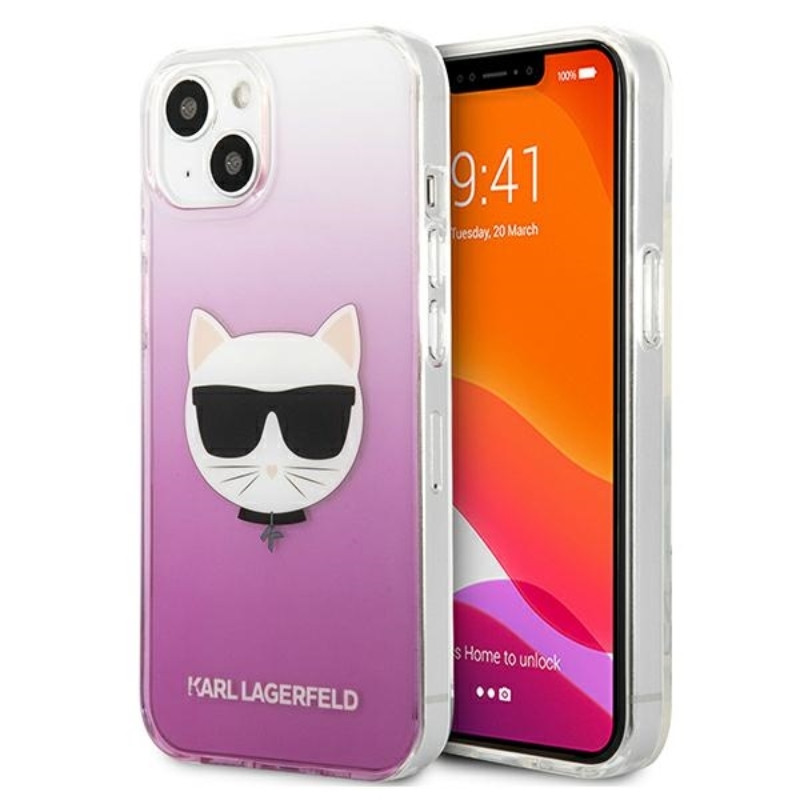 Etui Do iPhone 13 Mini Karl Lagerfeld Choupette Head Różowy