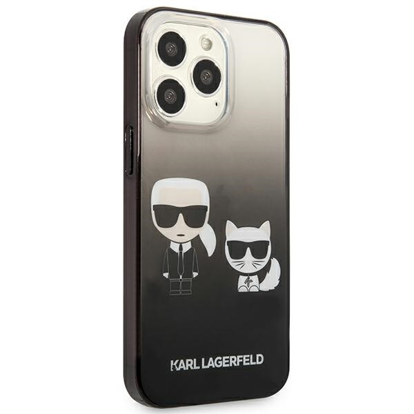 Etui Do iPhone 13 Pro Karl Lagerfeld Gradient Ikonik Karl & Choupette Czarny