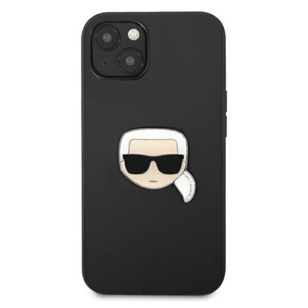 Etui Do iPhone 13 Mini Karl Lagerfeld Pu Leather Karl'S Head Metal Czarny