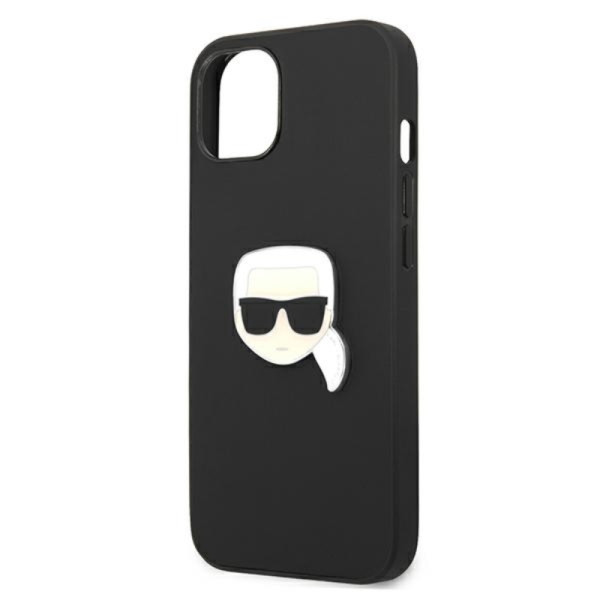 Etui Do iPhone 13 Mini Karl Lagerfeld Pu Leather Karl'S Head Metal Czarny