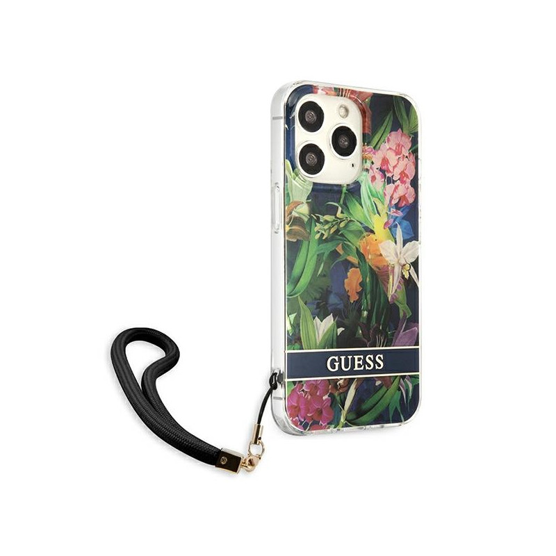 Etui Ze Smyczką Do iPhone 13 Pro Guess Flower...