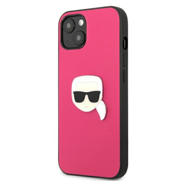 Etui Do iPhone 13 Mini Karl Lagerfeld Pu Leather Karl'S Head Metal Różowy