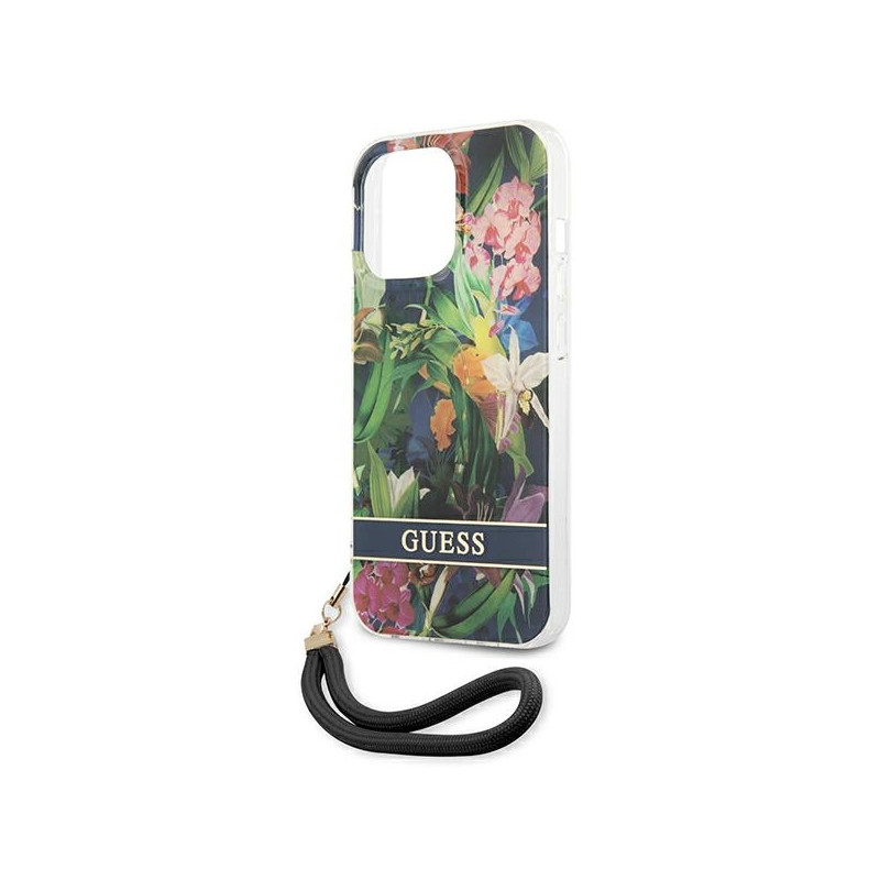 Etui Ze Smyczką Do iPhone 13 Pro Guess Flower...