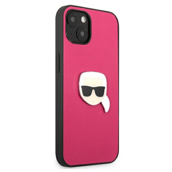 Etui Do iPhone 13 Mini Karl Lagerfeld Pu Leather Karl'S Head Metal Różowy