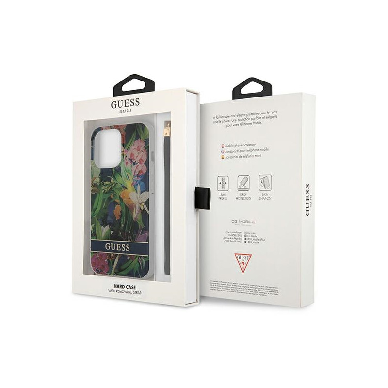 Etui Ze Smyczką Do iPhone 13 Pro Guess Flower...