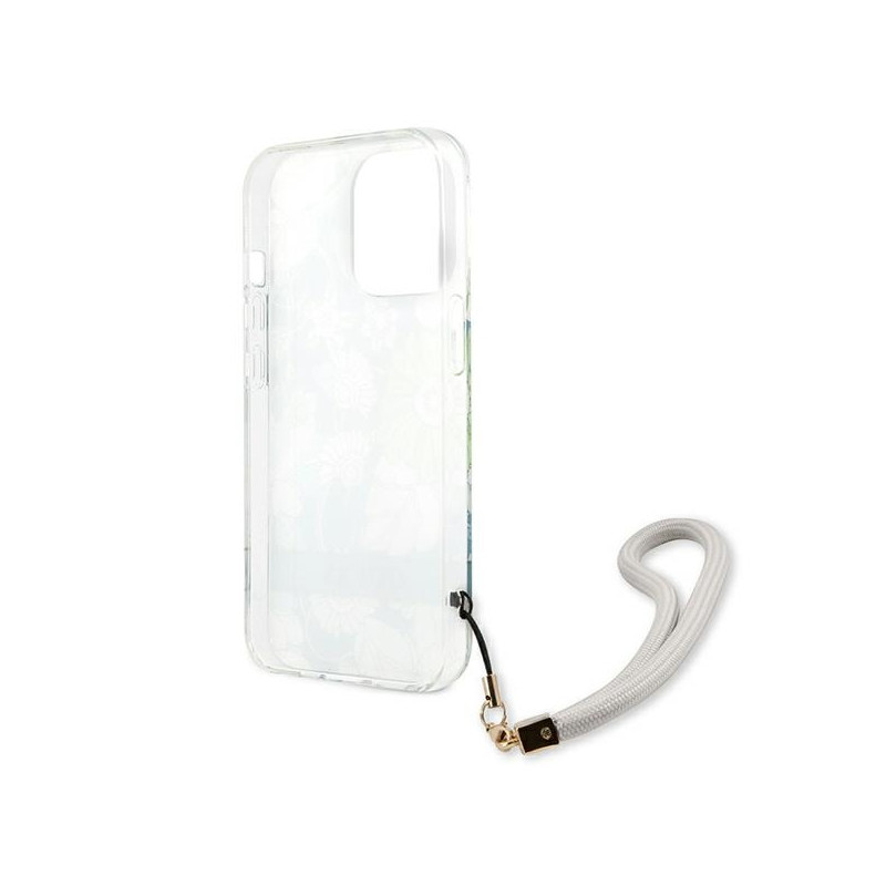 Etui Ze Smyczką Do iPhone 13 Pro Guess Flower...