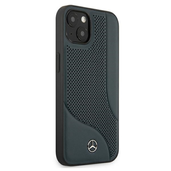 Etui Do iPhone 13 Mini Mercedes Leather Perforated Area Niebieski