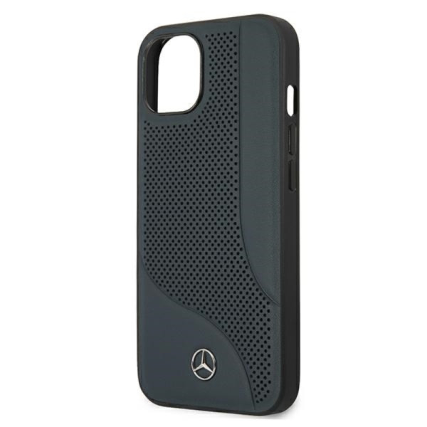 Etui Do iPhone 13 Mini Mercedes Leather Perforated Area Niebieski