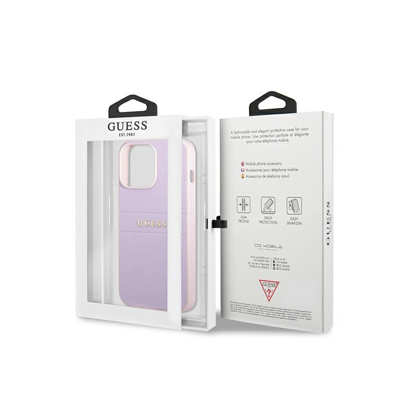 Etui Do iPhone 13 Pro Guess Saffiano Hot Stamp...