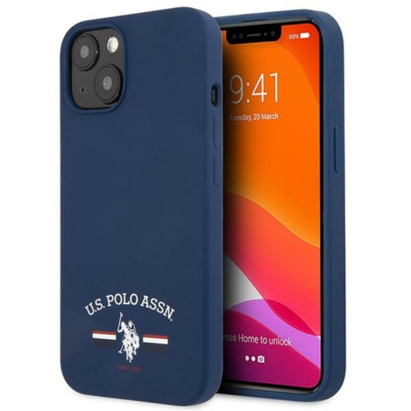 Etui Do iPhone 13 Mini Us Polo Assn Silicone Logo Niebieski