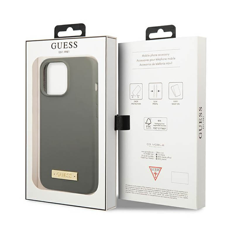 Etui Do iPhone 13 Pro Guess Silicone Logo Plate...