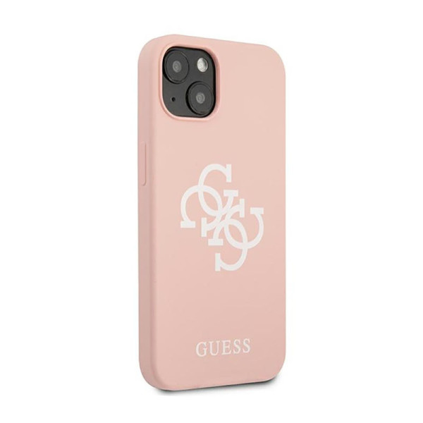 Etui Do iPhone 13 Mini Guess Silicone 4G Big Logo Różowy