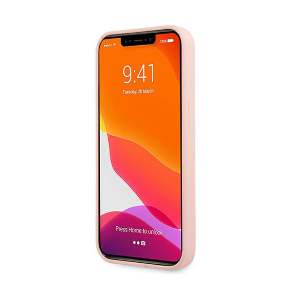 Etui Do iPhone 13 Mini Guess Silicone 4G Big Logo Różowy