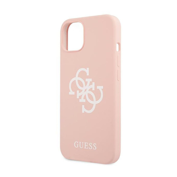 Etui Do iPhone 13 Mini Guess Silicone 4G Big Logo Różowy