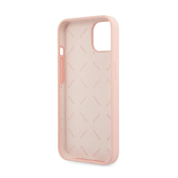 Etui Do iPhone 13 Mini Guess Silicone 4G Big Logo Różowy
