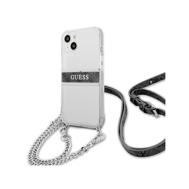 Etui Do iPhone 13 Mini Guess 4G Silver Stripe...