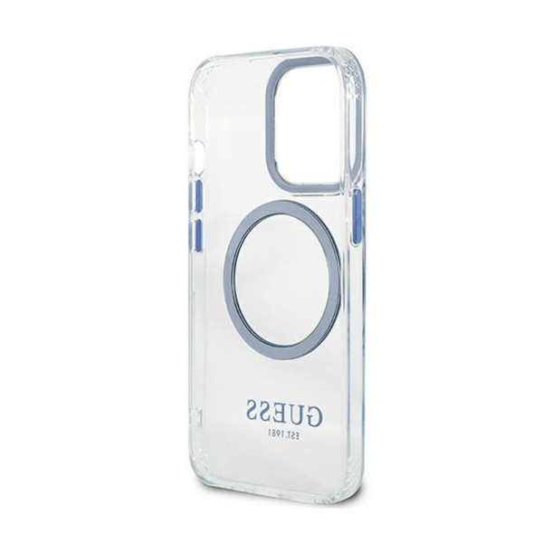 Etui Do iPhone 13 Pro Guess Metal Outline MagSafe Przezroczysty