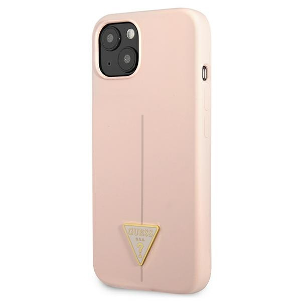 Etui Do iPhone 13 Mini Guess Silicone Triangle Logo Różowy