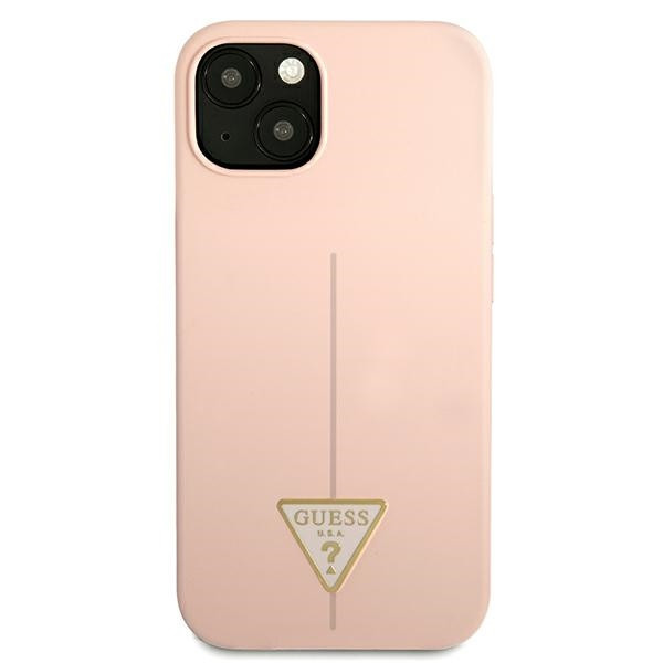 Etui Do iPhone 13 Mini Guess Silicone Triangle Logo Różowy