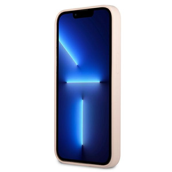 Etui Do iPhone 13 Mini Guess Silicone Triangle Logo Różowy