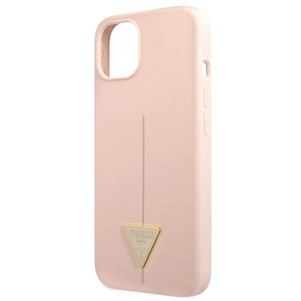Etui Do iPhone 13 Mini Guess Silicone Triangle Logo Różowy