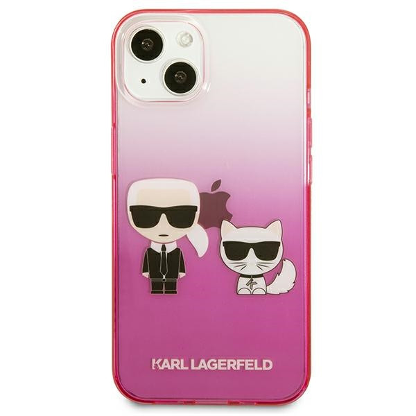 Etui Do iPhone 13 Mini Karl Lagerfeld Gradient Ikonik Karl & Choupette Różowy
