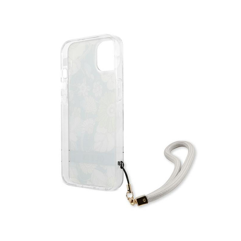 Etui Ze Smyczką Do iPhone 13 Mini Guess Flower...