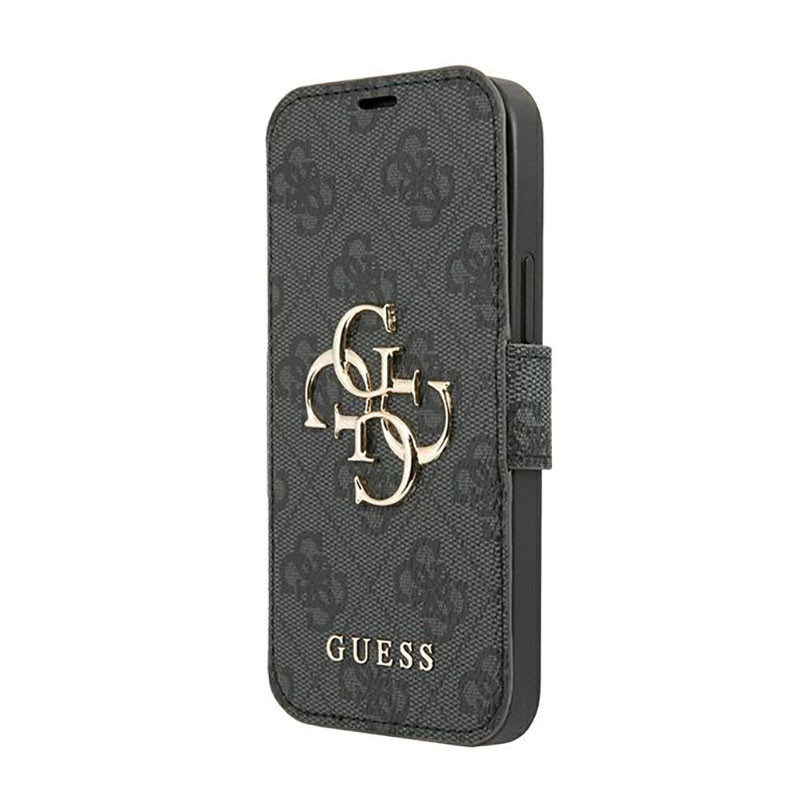 Etui Do iPhone 13 Pro Guess Booktype 4G Big Metal Logo Szary