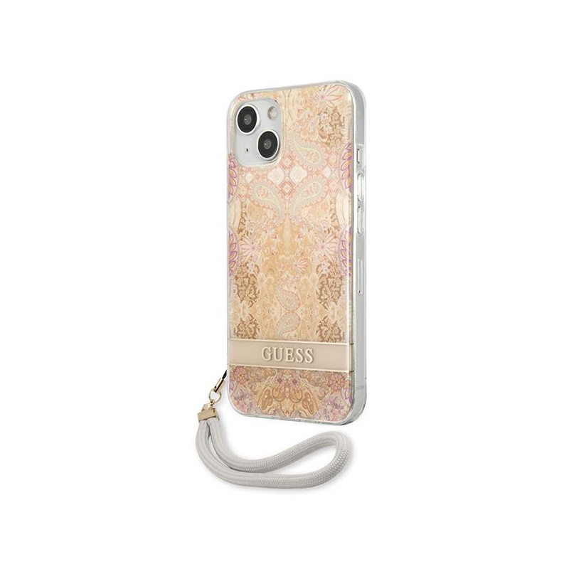 Etui Ze Smyczką Do iPhone 13 Mini Guess Flower...