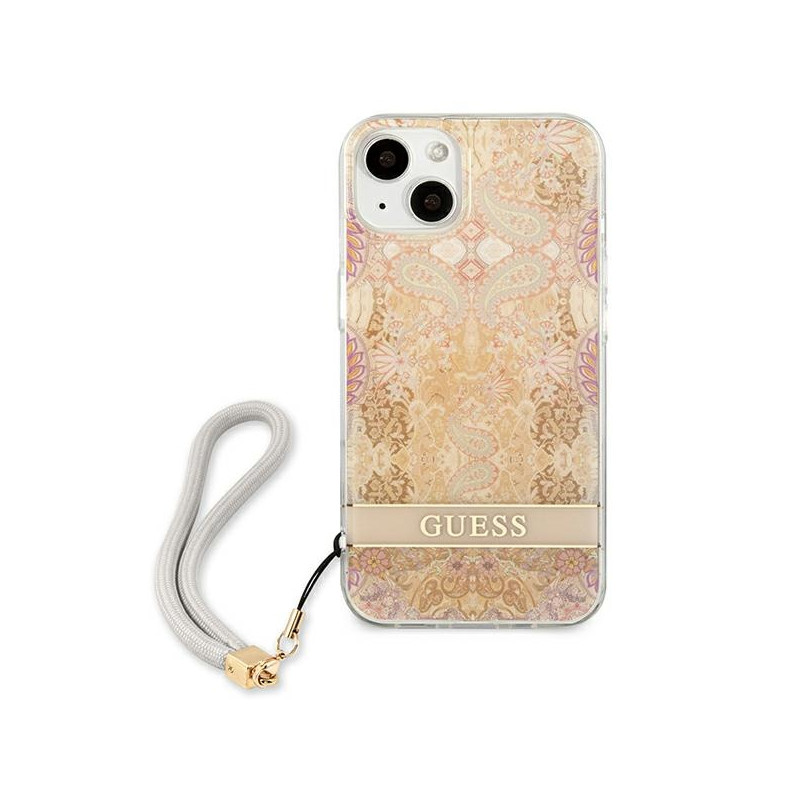 Etui Ze Smyczką Do iPhone 13 Mini Guess Flower...