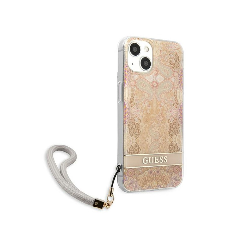 Etui Ze Smyczką Do iPhone 13 Mini Guess Flower...