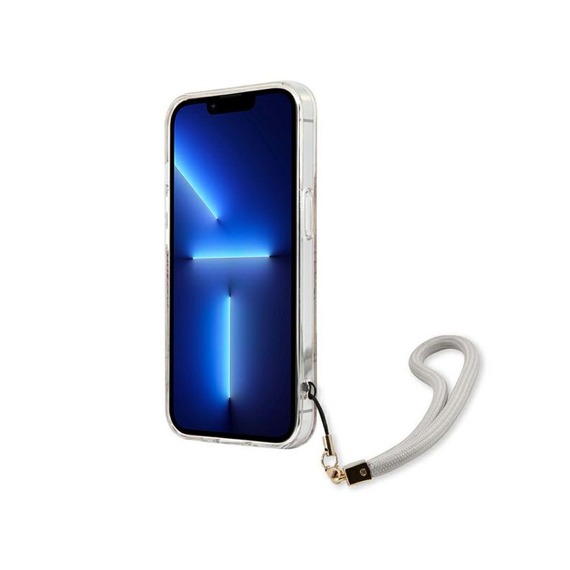 Etui Ze Smyczką Do iPhone 13 Mini Guess Flower...