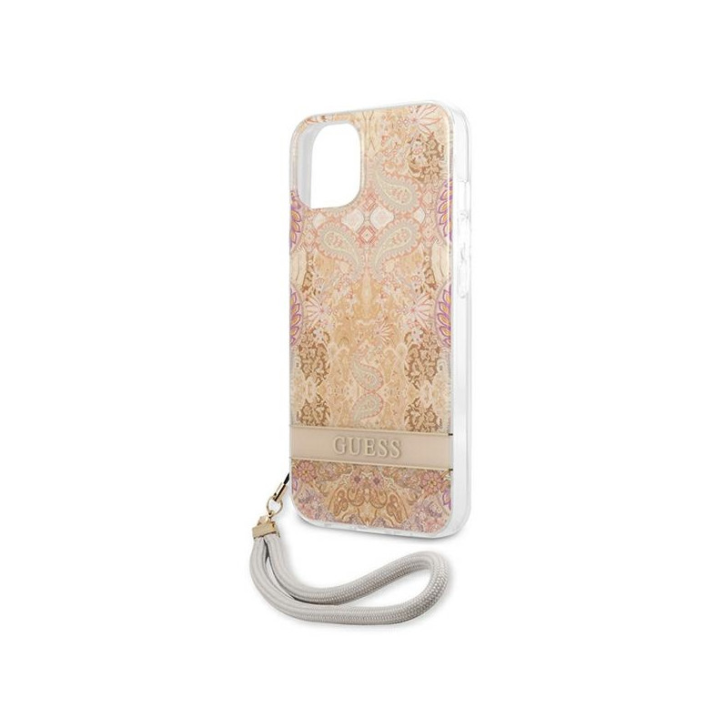Etui Ze Smyczką Do iPhone 13 Mini Guess Flower...