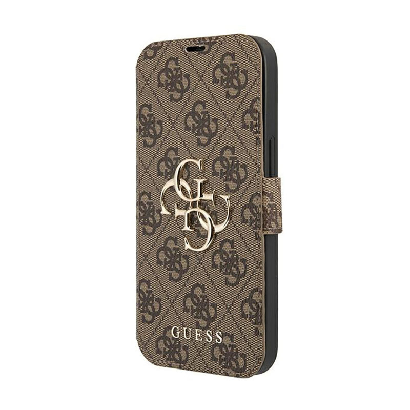 Etui DoiPhone 13 Pro Guess Booktype 4G Big Metal Logo Brązowy