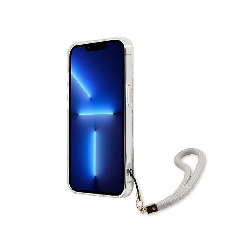 Etui Ze Smyczką Do iPhone 13 Mini Guess Flower...
