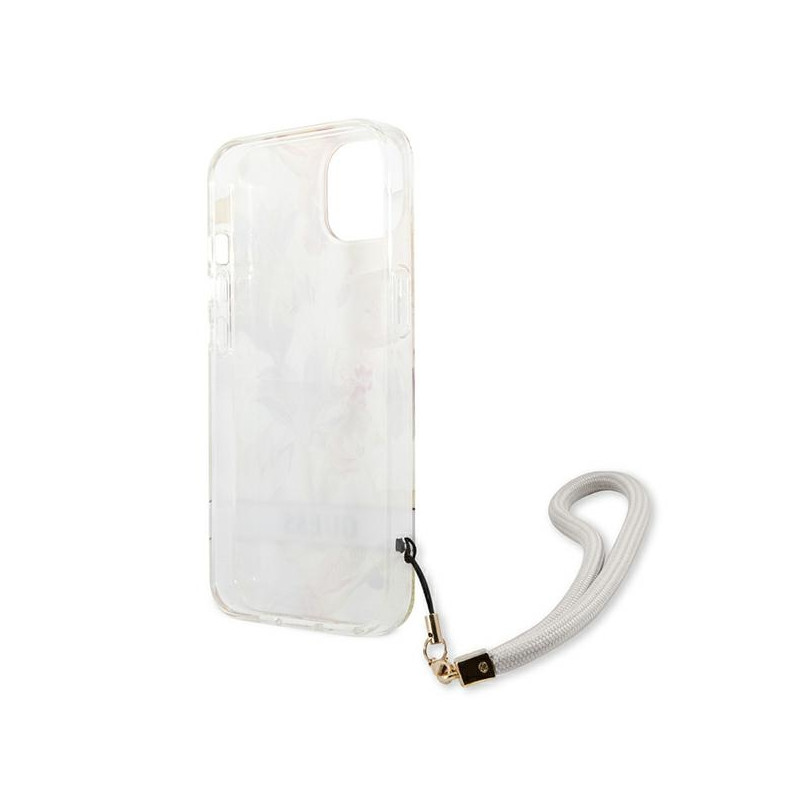 Etui Ze Smyczką Do iPhone 13 Mini Guess Flower...